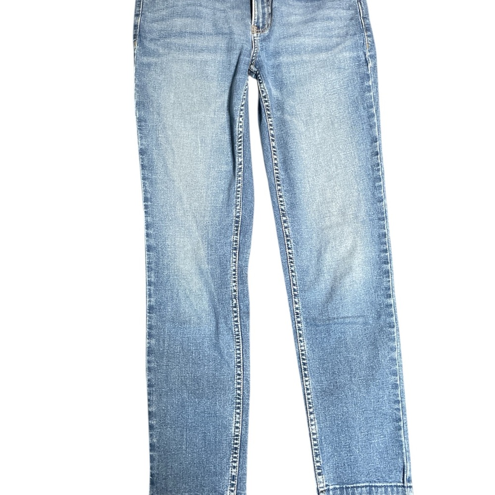 Calvin Klein Blue Ankle Skinny Jeans with Subtle Fading
